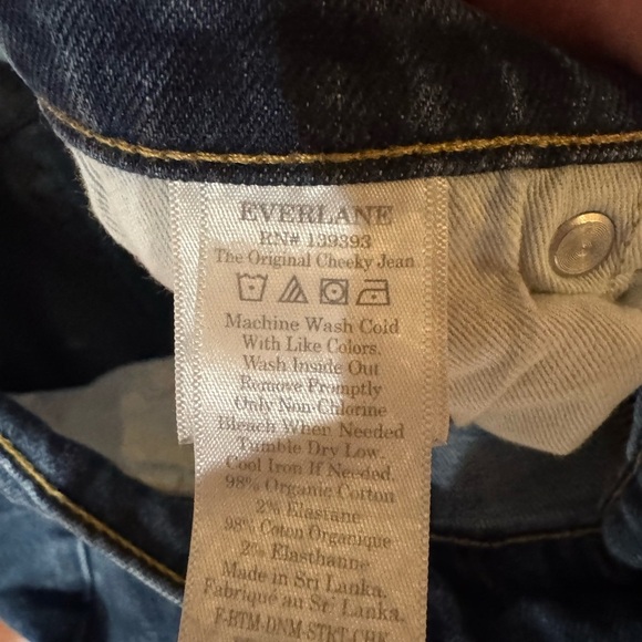 Everlane original cheeky jeans straight leg size 26 organic cotton - Picture 5 of 7
